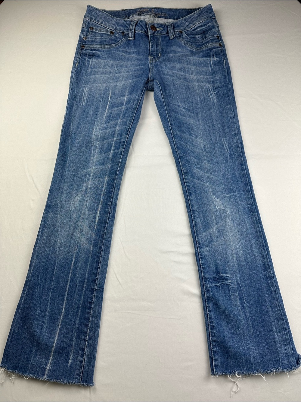 Vtg Bongo Tokyo Y2K Low Rise Bootcut Jeans Distressed Boho Grunge Cyber Indie 9